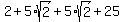 2%2B5%2Asqrt%282%29%2B5%2Asqrt%282%29%2B25