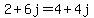 2%2B6j=4%2B4j