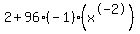2%2B96%28-1%29%28x%5E-2%29