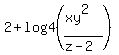 2%2Blog4%28%28xy%5E2%29%2F%28z-2%29%29