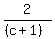 2%2F%28%28c%2B1%29%29