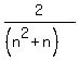 2%2F%28%28n%5E2%2Bn%29%29