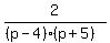 2%2F%28%28p-4%29%28p%2B5%29%29