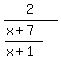 2%2F%28%28x%2B7%29%2F%28x%2B1%29%29