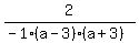 2%2F%28-1%28a-3%29%28a%2B3%29%29