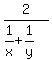 2%2F%281%2Fx+%2B+1%2Fy%29