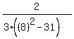 2%2F%283%28%288%29%5E2+-+31%29%29