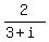 2%2F%283%2B+i%29