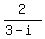 2%2F%283+-+i%29