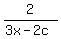 2%2F%283x-2c%29