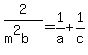 2%2F%28m%5E2b%29=+1%2Fa+%2B+1%2Fc