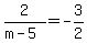 2%2F%28m-5%29=-3%2F2