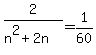 2%2F%28n%5E2%2B2n%29+=+1%2F60