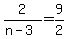 2%2F%28n-3%29=9%2F2