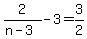 2%2F%28n-3%29-3=3%2F2