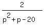 2%2F%28p%5E2%2Bp-20%29