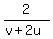 2%2F%28v%2B2u%29