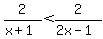 2%2F%28x%2B1%29%3C2%2F%282x-1%29