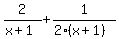 2%2F%28x%2B1%29+%2B+1%2F%282%28x%2B1%29%29
