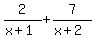 2%2F%28x%2B1%29+%2B+7%2F%28x%2B2%29