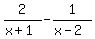 2%2F%28x%2B1%29+-+1%2F%28x-2%29