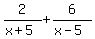 2%2F%28x%2B5%29%2B6%2F%28x-5%29