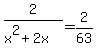 2%2F%28x%5E2%2B2x%29+=+2%2F63