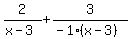 2%2F%28x-3%29%2B3%2F%28-1%28x-3%29%29
