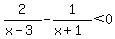 2%2F%28x-3%29-1%2F%28x%2B1%29%3C0