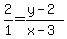 2%2F1=%28y-2%29%2F%28x-3%29