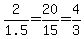 2%2F1.5=20%2F15=4%2F3