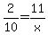 2%2F10=11%2Fx