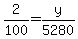 2%2F100+=+y%2F5280