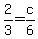 2%2F3=c%2F6
