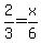 2%2F3=x%2F6