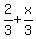 2%2F3+%2B+x%2F3