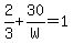 2%2F3+%2B30%2FW+=+1