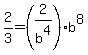 2%2F3+=+%282%2Fb%5E4%29b%5E8