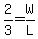 2%2F3+=+W%2FL