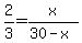 2%2F3+=+x%2F%2830-x%29