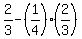 2%2F3-%281%2F4%29%282%2F3%29