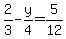 2%2F3-y%2F4=5%2F12