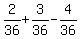 2%2F36+%2B+3%2F36-4%2F36