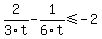 2%2F3t-1%2F6t%3C=-2