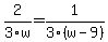2%2F3w=1%2F3%28w-9%29