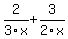 2%2F3x%2B3%2F2x