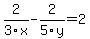2%2F3x-2%2F5y=2