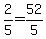 2%2F5+=+52%2F5