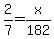 2%2F7+=+x%2F182