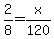 2%2F8=x%2F120